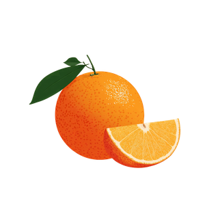 Cartoon Orange Fruit Vinyl Car Decal Sticker – Waterproof & UV-Resistant 3.4133333333333336"