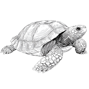 Turtle Line Drawing Vinyl Car Decal Sticker – Waterproof & UV-Resistant 3.4133333333333336"