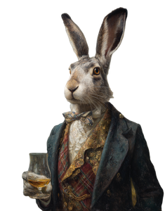Dignified Hare Nobleman Vinyl Car Decal Sticker – Waterproof & UV-Resistant 8.32"