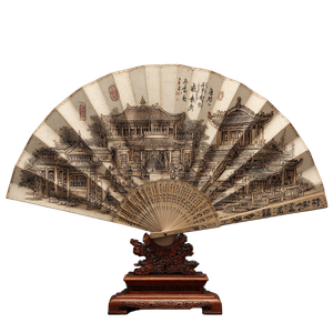 Chinese Folding Fan Vinyl Car Decal Sticker – Waterproof & UV-Resistant 3.4133333333333336"