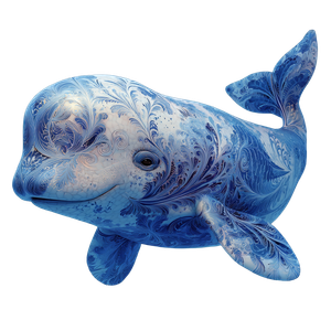 Patterned Beluga Whale Vinyl Car Decal Sticker – Waterproof & UV-Resistant 6.826666666666667"