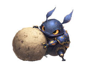 Cartoon Dung Beetle Vinyl Car Decal Sticker – Waterproof & UV-Resistant 3.0933333333333333"
