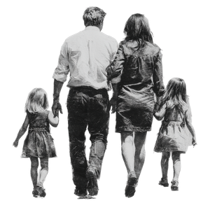 Family Back View Vinyl Car Decal Sticker – Waterproof & UV-Resistant 3.4133333333333336"