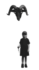 Child With Demon Goat Vinyl Car Decal Sticker – Waterproof & UV-Resistant 9.706666666666667"