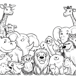 Animal Coloring Pages Vinyl Car Decal Sticker – Waterproof & UV-Resistant 6.826666666666667"