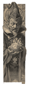 Cartoonish Fortune Teller Vinyl Car Decal Sticker – Waterproof & UV-Resistant 6.346666666666667"