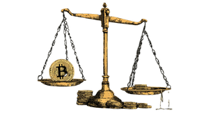 Bitcoin On Scales Vinyl Car Decal Sticker – Waterproof & UV-Resistant 2.72"