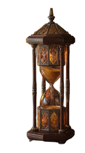 Carved Wooden Hourglass Vinyl Car Decal Sticker – Waterproof & UV-Resistant 4.8533333333333335"