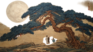 Ancient Chinese Painting V2 Vinyl Car Decal Sticker – Waterproof & UV-Resistant 2.72"
