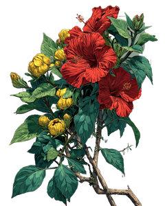 Minimalist Botanical Woodblock Vinyl Car Decal Sticker – Waterproof & UV-Resistant 8.0"