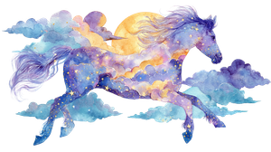 Stellar Pegasus Illustration Vinyl Car Decal Sticker – Waterproof & UV-Resistant 5.4