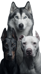 Three Dogs Portrait Vinyl Car Decal Sticker – Waterproof & UV-Resistant 9.706666666666667"