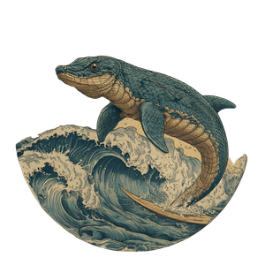 Snake On Dolphin Vinyl Car Decal Sticker – Waterproof & UV-Resistant 3.4133333333333336"