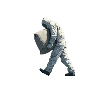 Laborer Carrying Sack Vinyl Car Decal Sticker – Waterproof & UV-Resistant 6.826666666666667"