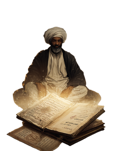 Al-Shatibi Scholar Illustration Vinyl Car Decal Sticker – Waterproof & UV-Resistant 8.213333333333333"