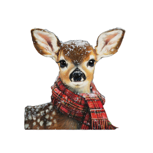 Festive Baby Deer Vinyl Car Decal Sticker – Waterproof & UV-Resistant 3.4133333333333336"
