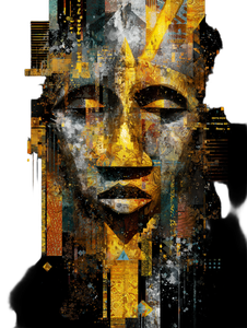 Tribal Glitch Mask Vinyl Car Decal Sticker – Waterproof & UV-Resistant 4.1066666666666665"