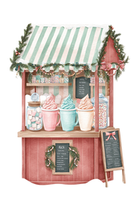 Christmas Market Stall V2 Vinyl Car Decal Sticker – Waterproof & UV-Resistant 8.96"