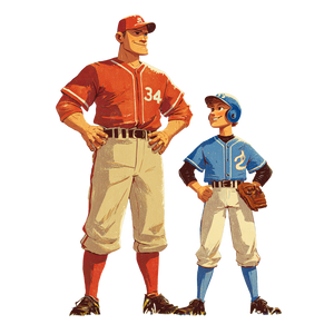 Father-Son Baseball Duo Vinyl Car Decal Sticker – Waterproof & UV-Resistant 3.4133333333333336"