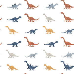 Dino Silhouette Embroidery Vinyl Car Decal Sticker – Waterproof & UV-Resistant 3.4133333333333336"