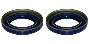 2x Fits 2007-2018 Jeep Wrangler JK Crown Automotive Axle Tube Seal 68003270AA Black; Rear
