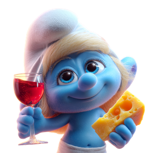 Baby Smurf Portrait Vinyl Car Decal Sticker – Waterproof & UV-Resistant 3.4133333333333336"