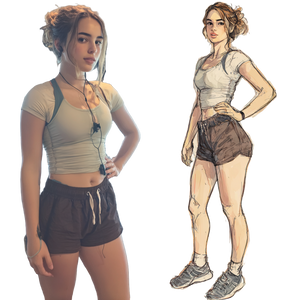 Sporty Teen Girl V2 Vinyl Car Decal Sticker – Waterproof & UV-Resistant 3.4133333333333336"