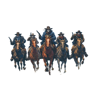 Western Bandits Riding Vinyl Car Decal Sticker – Waterproof & UV-Resistant 6.826666666666667"