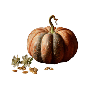 Redouté-Style Pumpkin Vinyl Car Decal Sticker – Waterproof & UV-Resistant 6.826666666666667"