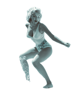 Marilyn Monroe Surfing V3 Vinyl Car Decal Sticker – Waterproof & UV-Resistant 8.213333333333333"