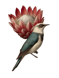 Protea Bird Timeline Vinyl Car Decal Sticker – Waterproof & UV-Resistant 8.213333333333333"