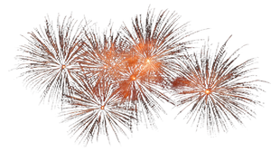 Orange Fireworks Display Vinyl Car Decal Sticker – Waterproof & UV-Resistant 5.4