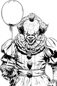 Sinister Clown Balloon Vinyl Car Decal Sticker – Waterproof & UV-Resistant 4.4
