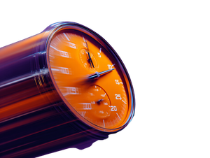 Orange Clock Vinyl Car Decal Sticker – Waterproof & UV-Resistant 6.1866666666666665"