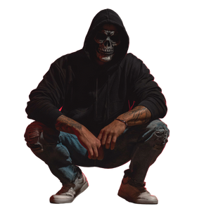 Masked Man Night Vinyl Car Decal Sticker – Waterproof & UV-Resistant 3.4133333333333336"