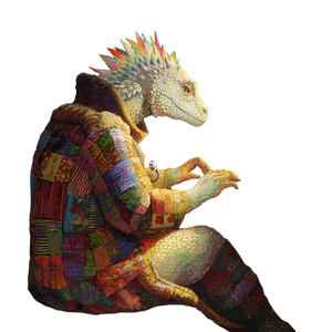 Rainbow-Scaled Lizard Person Vinyl Car Decal Sticker – Waterproof & UV-Resistant 3.4133333333333336"