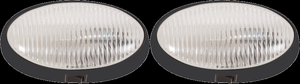2x Illuminate Your Space with Optronics Porch Light | Oval Shape, 12.8V, Clear Lens, Black Housing