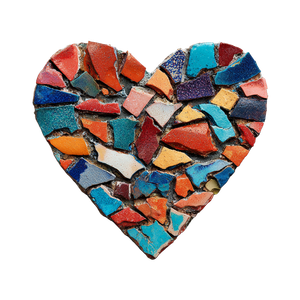 Mosaic Heart Art V2 Vinyl Car Decal Sticker – Waterproof & UV-Resistant 6.826666666666667"