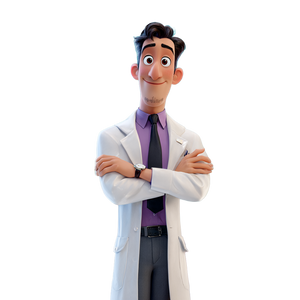 Disney Scientist Character Vinyl Car Decal Sticker – Waterproof & UV-Resistant 3.4133333333333336"