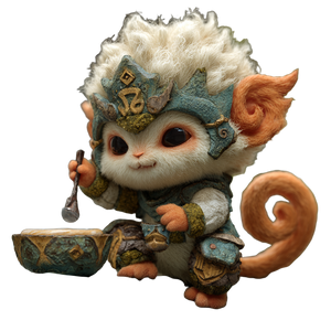 Mythical Chibi Creature Vinyl Car Decal Sticker – Waterproof & UV-Resistant 3.4133333333333336"