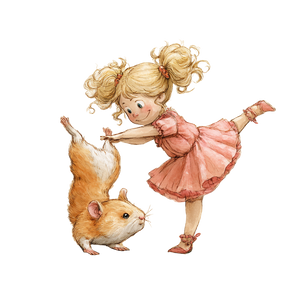 Hamster Handstand Girl Vinyl Car Decal Sticker – Waterproof & UV-Resistant 3.4133333333333336"