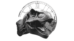 Gothic Clock T-Rex Vinyl Car Decal Sticker – Waterproof & UV-Resistant 2.72"