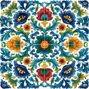 Talavera Clipart Design Vinyl Car Decal Sticker – Waterproof & UV-Resistant 3.4133333333333336"