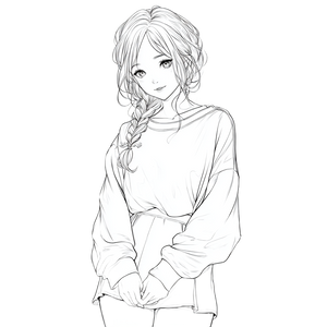 Anime Girl With Dog V2 Vinyl Car Decal Sticker – Waterproof & UV-Resistant 6.826666666666667"