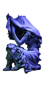 Porcelain Mourning Sculpture Vinyl Car Decal Sticker – Waterproof & UV-Resistant 10.2