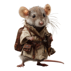 Cute Rat Herald Vinyl Car Decal Sticker – Waterproof & UV-Resistant 3.4133333333333336"