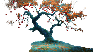 Enchanted Apple Tree Vinyl Car Decal Sticker – Waterproof & UV-Resistant 2.72"