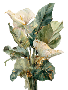 Tropical Vegetation Illustration Vinyl Car Decal Sticker – Waterproof & UV-Resistant 8.213333333333333"