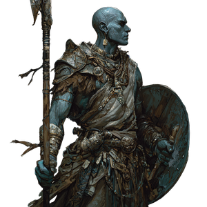 Blue-Skinned Spearman Vinyl Car Decal Sticker – Waterproof & UV-Resistant 6.826666666666667"