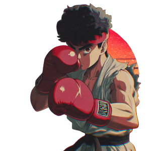 Anime Knockout Retro Vinyl Car Decal Sticker – Waterproof & UV-Resistant 3.4133333333333336"